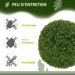 Lot de 2 boules de buis artificielles de 40 cm décoration pour intérieur ou extérieur vert foncé