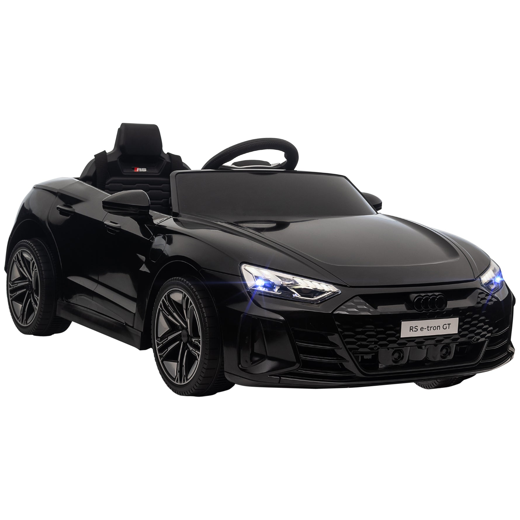 Voiture électrique enfant 12 V - véhicule électrique avec télécommande parentale fournie - V. Max. 5 Km/h - effets sonores, lumineux - Audi RS E-tron GT noir