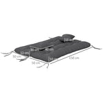 Ensemble de 4 coussins d'extérieur pour balancelle de jardin, 1 coussin d'assise coussins de dossier et 2 oreillers