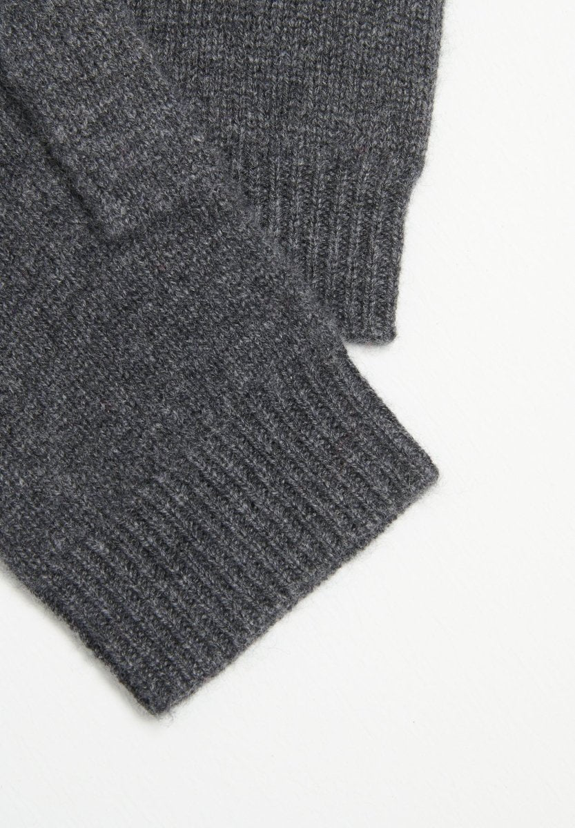 Gants unisex en cachemire 4 fils gris anthracite - UNI 4-2