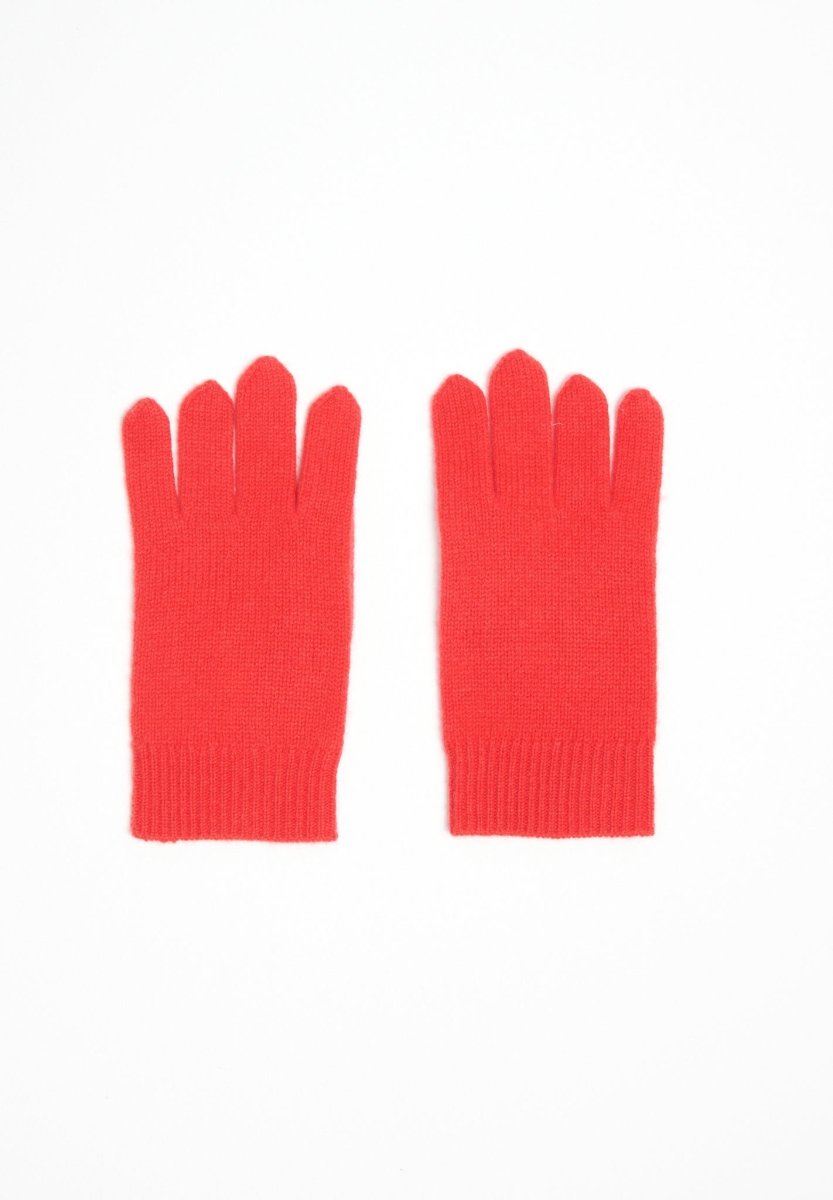 Gants unisex en cachemire 4 fils rouge - UNI 4