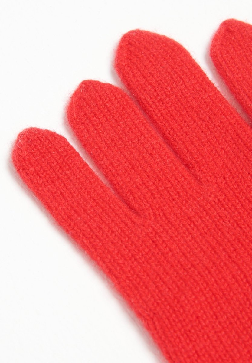 Gants unisex en cachemire 4 fils rouge - UNI 4