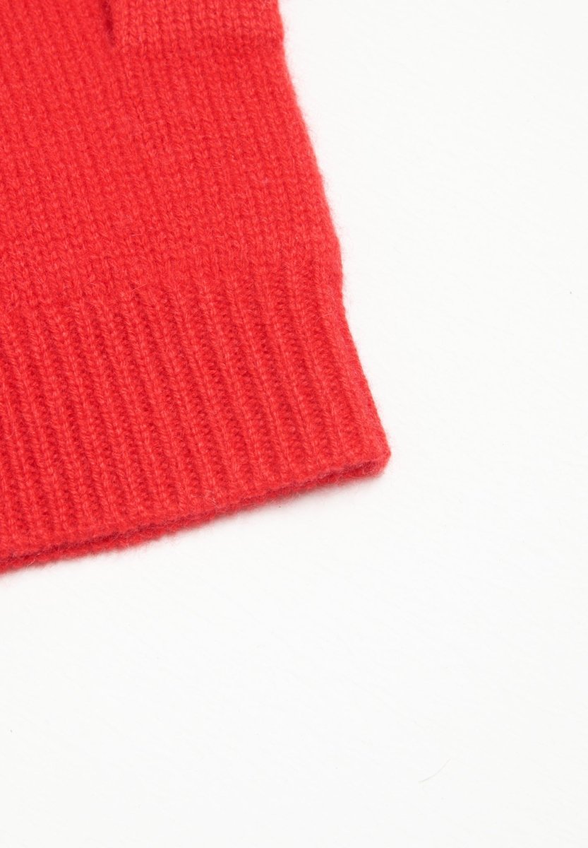 Gants unisex en cachemire 4 fils rouge - UNI 4