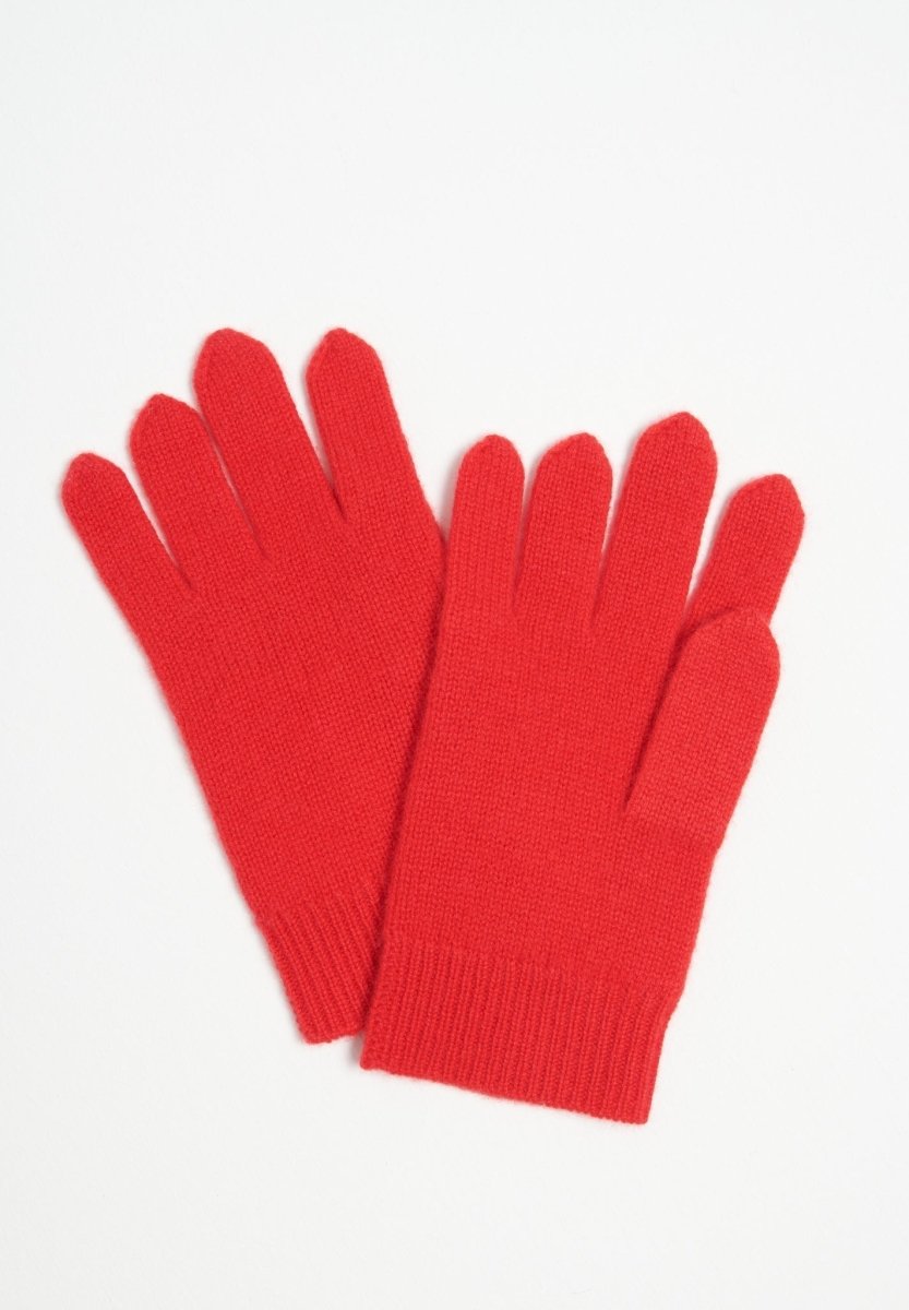 Gants unisex en cachemire 4 fils rouge - UNI 4
