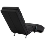Fauteuil relax chaise longue de relaxation ergonomique, massant et chauffant avec télécommande 56 x 168 x 84 cm noir