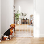 Cancelletto di sicurezza cancelletto per animali domestici lunghezza regolabile dim. 75-85L x 76A cm bianco