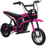 Moto cross électrique enfant moto électrique enfants moteur 350 W batterie 12V 8-16 km/h pneus gonflables 12'' rose