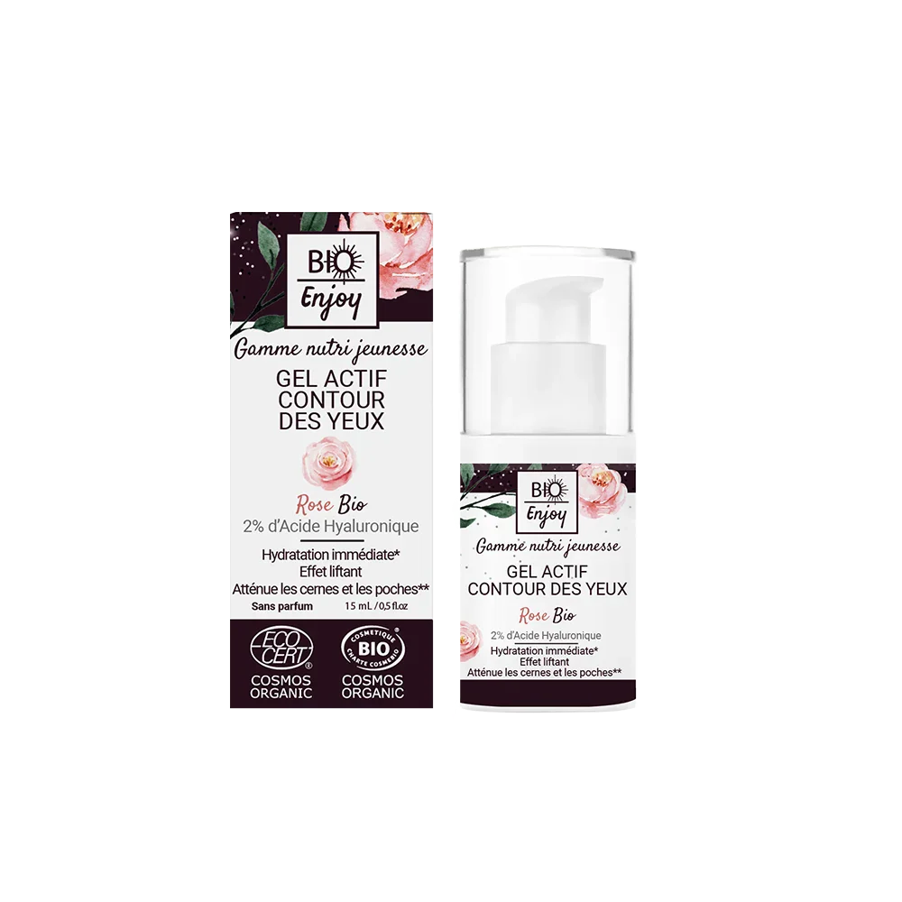 Gel Actif Contour des Yeux Rose & Argan – Certifié Bio-0