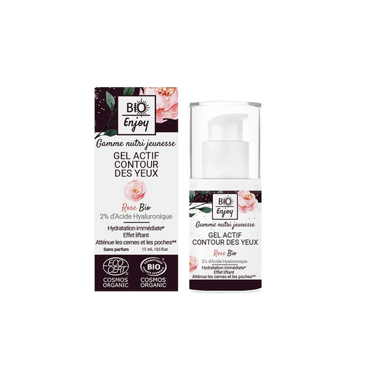 Gel Actif Contour des Yeux Rose & Argan – Certifié Bio-0