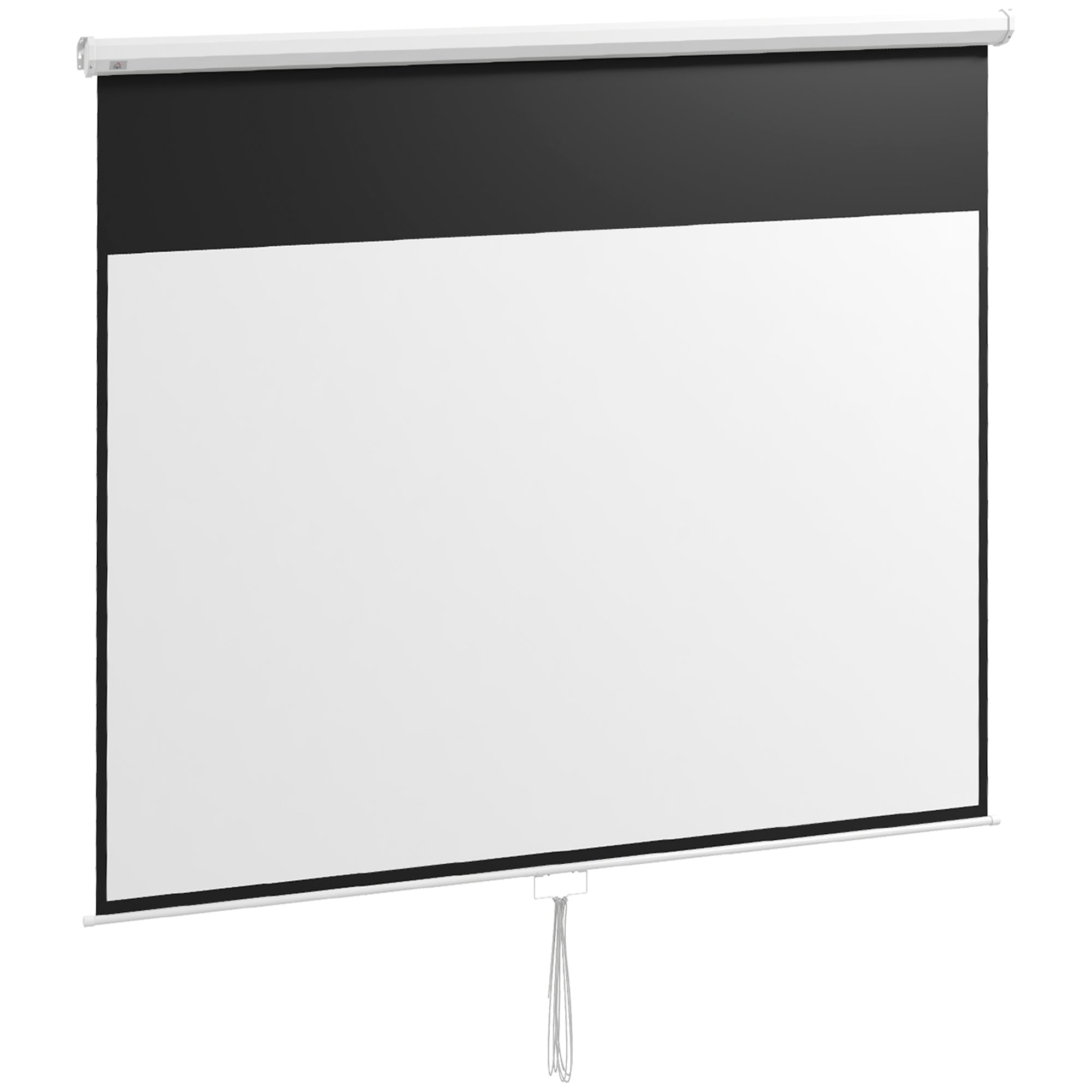 Écran de projection TV et Home Cinema de 120 Pouces vidéo projecteur 16:9 4K HD, fixation mural ou plafond