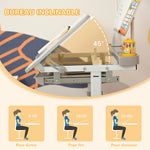 Ensemble chaise et bureau pour enfants avec lampe LED hauteur réglable plateau incliné support de lecture gris