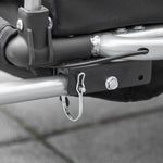 Remorque vélo pour enfant 2 en 1 convertible jogger poussette capacité 26,4 kg avec réflecteurs et drapeau - 2 places  - rouge
