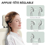 Chaise de bureau ergonomique en maille, fauteuil de bureau inclinable, accoudoirs 3D, appui-tête réglable, beige