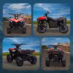 Quad électrique enfant 6V, voiture électrique enfants ATV, musique et phares LED, pour 18-56 mois, 70x42x45cm, rouge