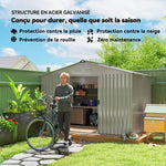5.4 m² garden shed, dim. 2.77 x 1.95 x 1.92 m, foundation included, sliding door, vents, sheet steel, anthracite