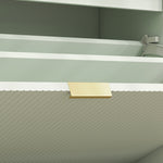Banco zapatero con cojín de asiento acolchado y cajón abatible para pasillo, dormitorio, 80 x 26 x 47,5 cm, verde