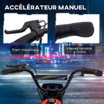 Moto cross électrique enfant moto électrique enfants moteur 350 W batterie 12V 8-16 km/h pneus gonflables 12'' rouge
