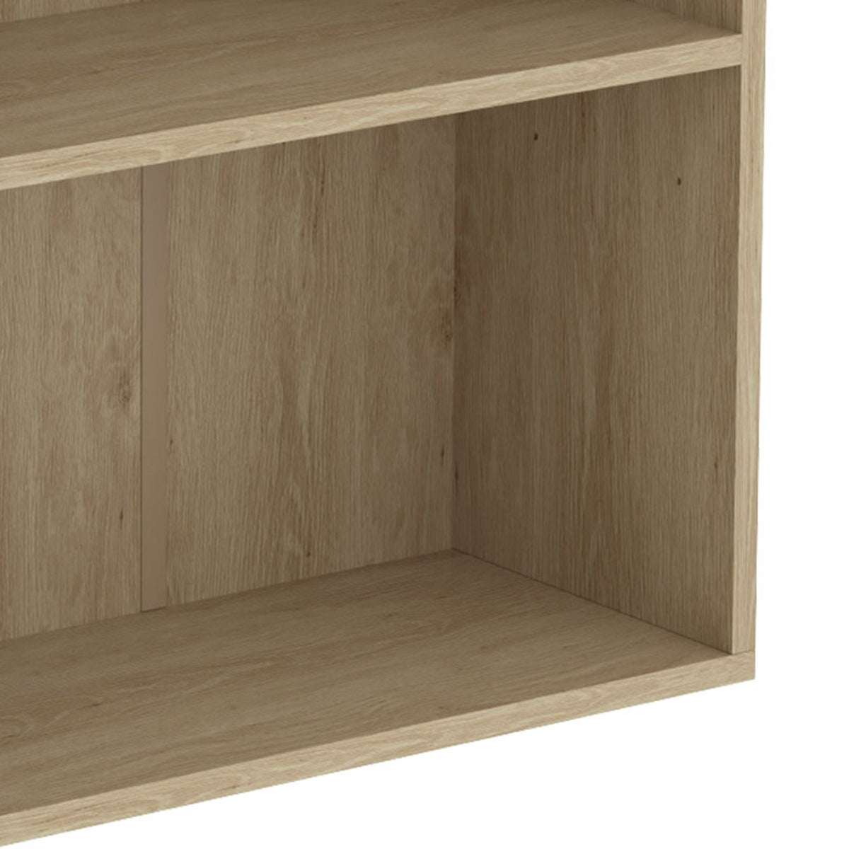 Bibliothèque étagère de rangement avec 3 compartiments et étagère réglable, 60 x 24 x 93 cm, bois naturel
