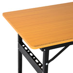 Opvouwbare werkbank, inklapbare werktafel met liniaal en gradenboog, MDF-werktafel 100 x 60 x 75,5 cm, geel/zwart