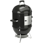 Fumoir 3 en 1 avec 3 Grilles de Cuisson, Thermomètre Intégré, Ventilation Réglable, 62,5x47,5x91cm, Noir