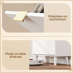 Meuble à chaussures 12 paires, armoire à chaussures étroite avec 2 tiroirs rabattables, étagères réglables, blanc