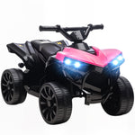 Quad électrique enfant 6V, voiture électrique enfants ATV, musique et phares LED, pour 18 à 56 mois, 70 x 42 x 45 cm, rose