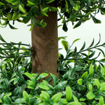 2er-Set künstliche Buchsbaum-Topiary-Bäume, 101,6 cm, 3 Kugeln, künstliche Pflanze aus PE, grün, mit Topf für innen und außen