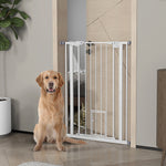 Cancelletto di sicurezza per animali 104H cm con porta a chiusura automatica, sistema a doppia chiusura senza foratura