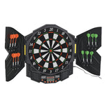 Cible jeu de fléchettes électronique 27 jeux jusqu'à 8 joueurs LED haut-parleur noir