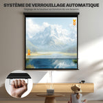 Écran de projection TV et Home Cinema de 99 Pouces vidéo projecteur 1:1 4K HD, 178L x 178H cm