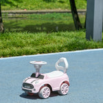Porteur Enfants Voiture 18-36 Mois Volant klaxon et Butée Anti-bascule Charge 25 kg 53x25x35 cm Rose