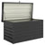 Coffre de rangement métal boîte de jardin 350L double vérins à gaz  verrouillable pour coussins outils gris anthracite