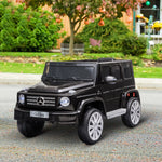 Auto veicolo elettrico per bambini su licenza ufficiale Mercedes 12 V con telecomando parentale, V. max. 5 km/h - nero