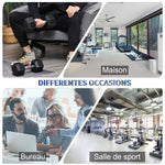 Kurzhantel-Set insgesamt 2 x 10 kg, Fitness-Hanteln für Damen und Herren, Krafttraining & Gewichtheben – Metall Gummi schwarz