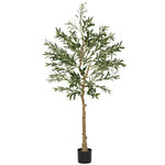 Olivier artificiel 150 cm plante artificielle intérieur, fausse plante décoration pour maison, bureau, salon, chambre
