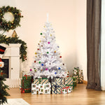 Sapin Arbre de Noël Artificiel Blanc 150 cm 680 Branches avec Nombreux Accessoires variés