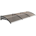 Auvent de porte toit marquise en polycarbonate auvent de porte d'entrée bord en aluminium contre la pluie et UV