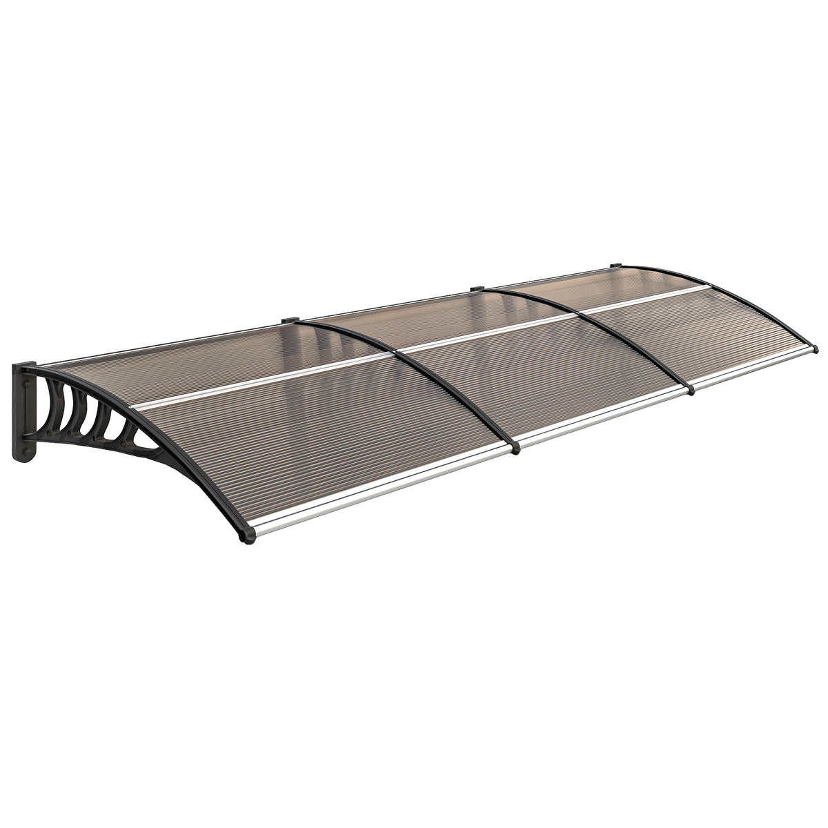 Auvent de porte toit marquise en polycarbonate auvent de porte d'entrée bord en aluminium contre la pluie et UV