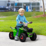 Elektro-Quad für Kinder, 6V-Batteriefahrzeug mit Vorwärts- und Rückwärtsgang, 70L x 41,5B x 48,5H cm, Grün