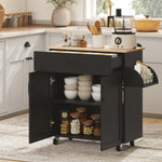 Dessert îlot de cuisine multi-rangements tiroirs placard 2 portes avec étagère réglable 105 x 36 x 85 cm noir