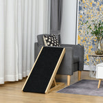 Rampa plegable para perros de raza grande, escalera para perros para sofá con altura ajustable de 26-61 cm, negro