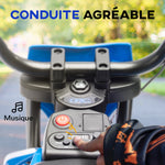 Moto électrique pour enfant moto cross pour enfants de 3 à 6 ans 2 moteurs 12V vitesse 5 km/h 109,5x60x72,5cm bleu