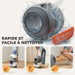 Bac à litière pour chat autonettoyant 80L, bac à litière automatique contrôle app, anti-pinch, 55,5 x 51 x 60 cm, blanc