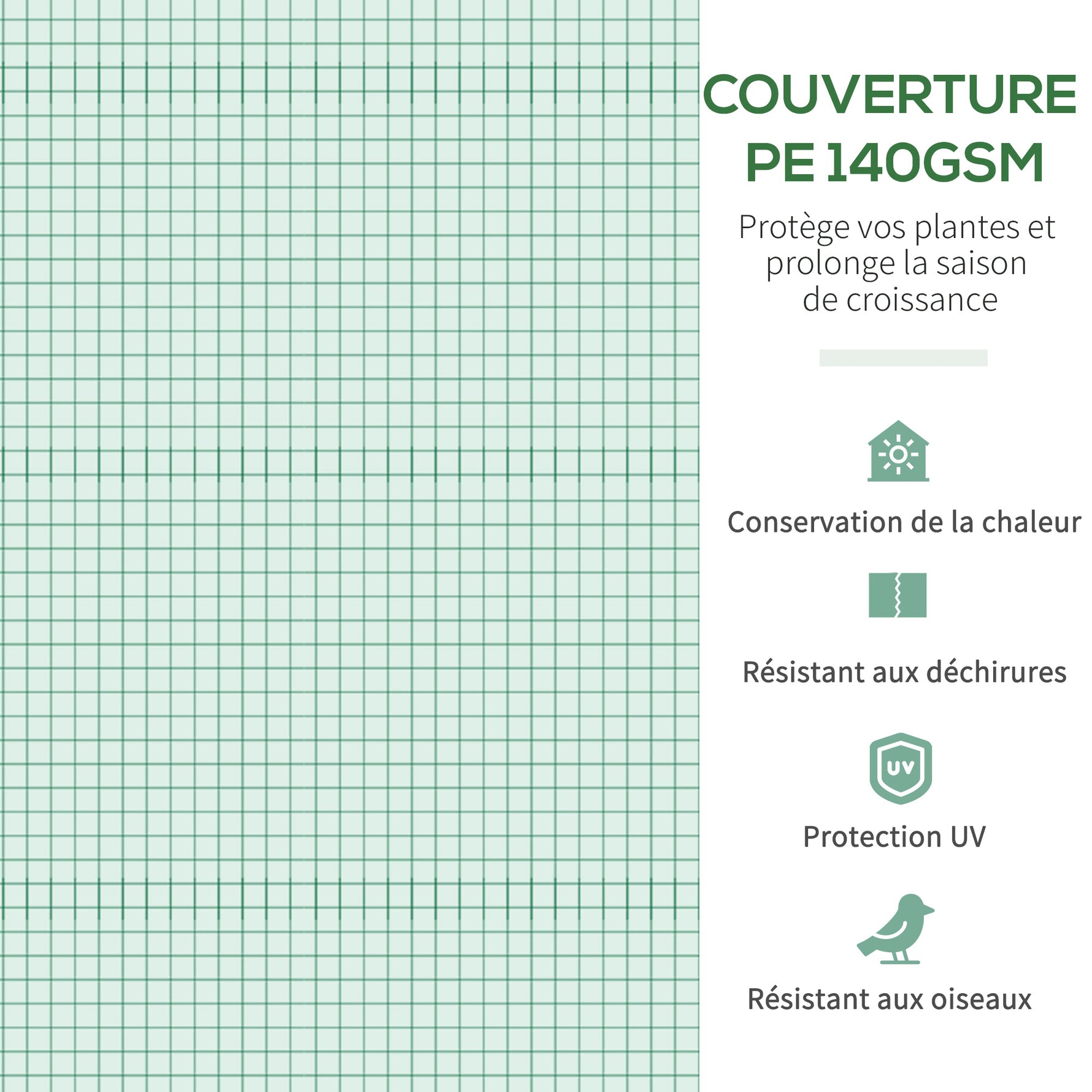 Serre de jardin tunnel 10,4 m² serre de jardin anti-UV porte zippée enroulable fenêtres maille 350 x 300 x 200 cm vert