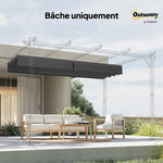 Toile de toit de rechange pour pergola toile de remplacement protection solaire Anti-UV 30+ pour pergola de 3 x 2 m
