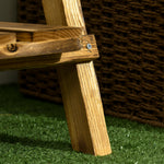 Étagère à plantes en bois forme pyramidale échelle pliante avec 3 étagères 60 x 37 x 93 cm marron