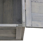 Maison enclos cage habitat pour petit animal tortues avec 2 espaces 91 x 60,5 x 32 cm bois massif gris