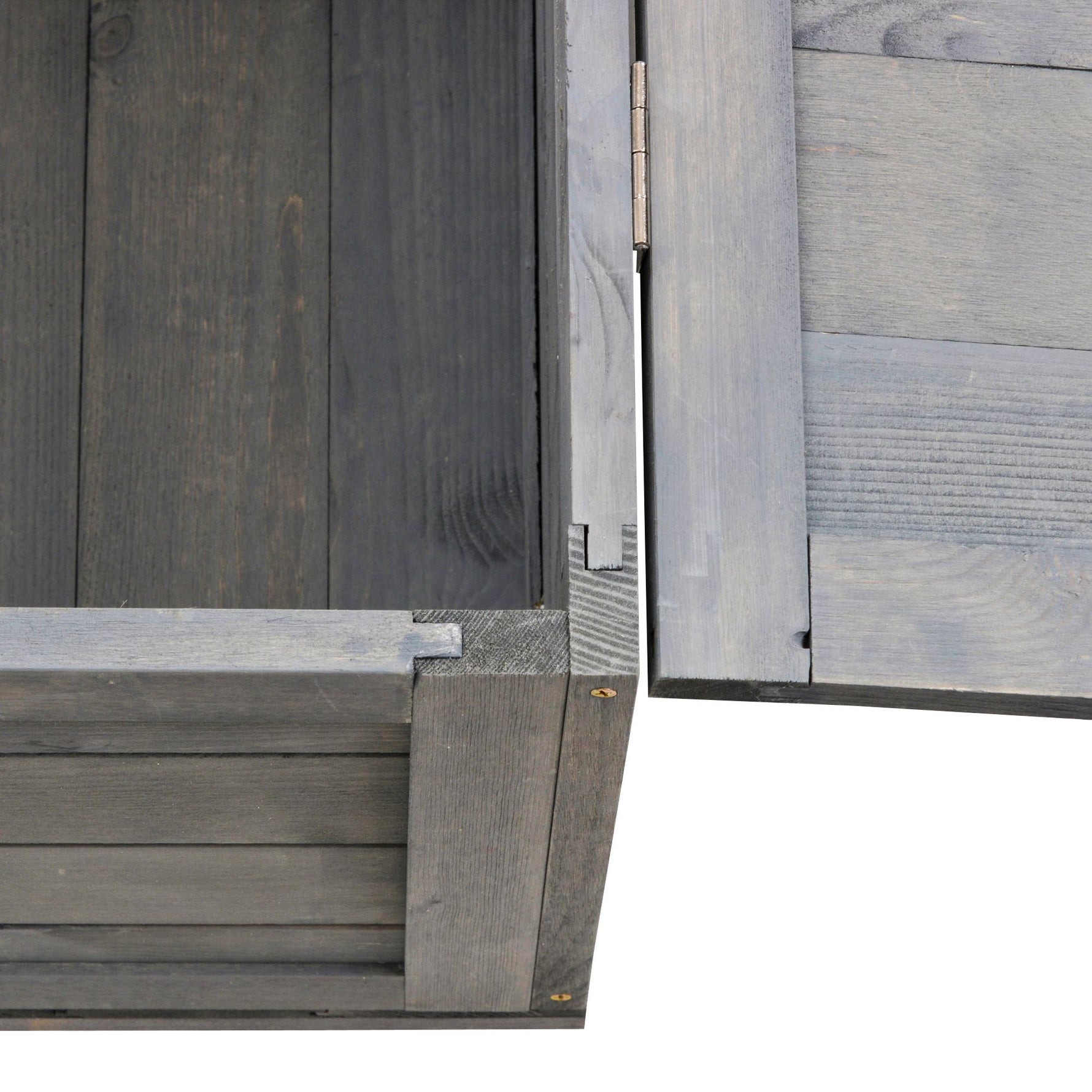 Maison enclos cage habitat pour petit animal tortues avec 2 espaces 91 x 60,5 x 32 cm bois massif gris