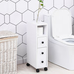 Porte-Papier Toilette 3 Niveaux avec Sortie Intégrée, Panneaux de Particules Aspect Blanc