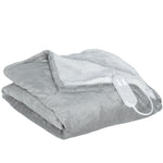 Coperta termica, plaid riscaldante, 9 livelli di calore, timer 9 ore, lavabile in lavatrice, 180x130cm, grigio